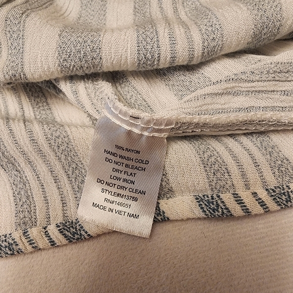 Ruffle Cap Sleeve Striped Blouse - Picture 11 of 11